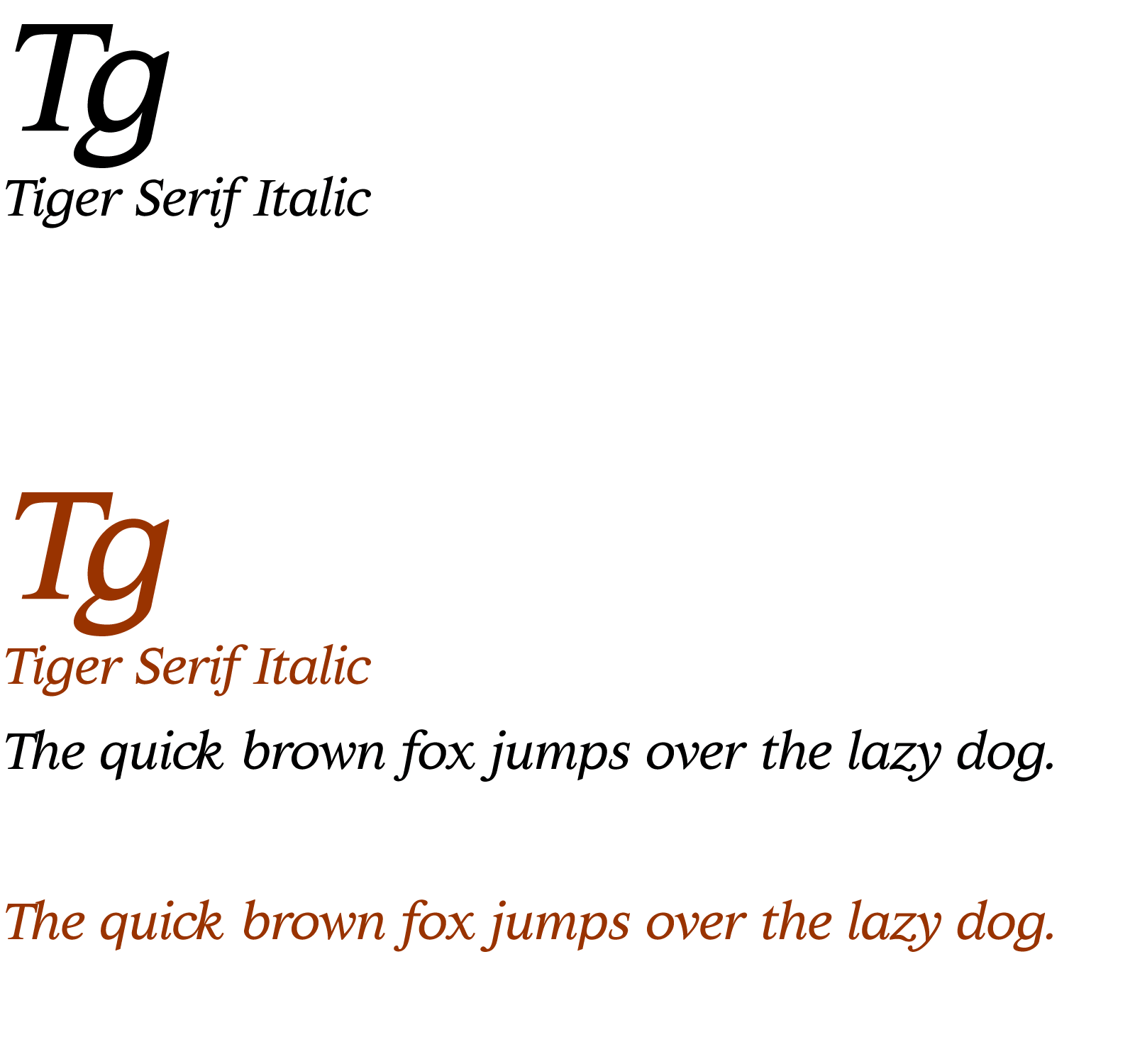 Tiger Serif Italic